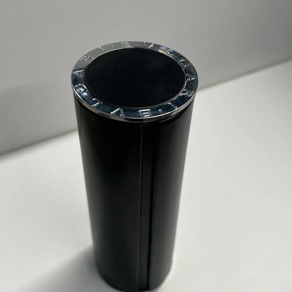 Bvlgari Black Cylinder Hardcase Eyeglasses Clutch Case